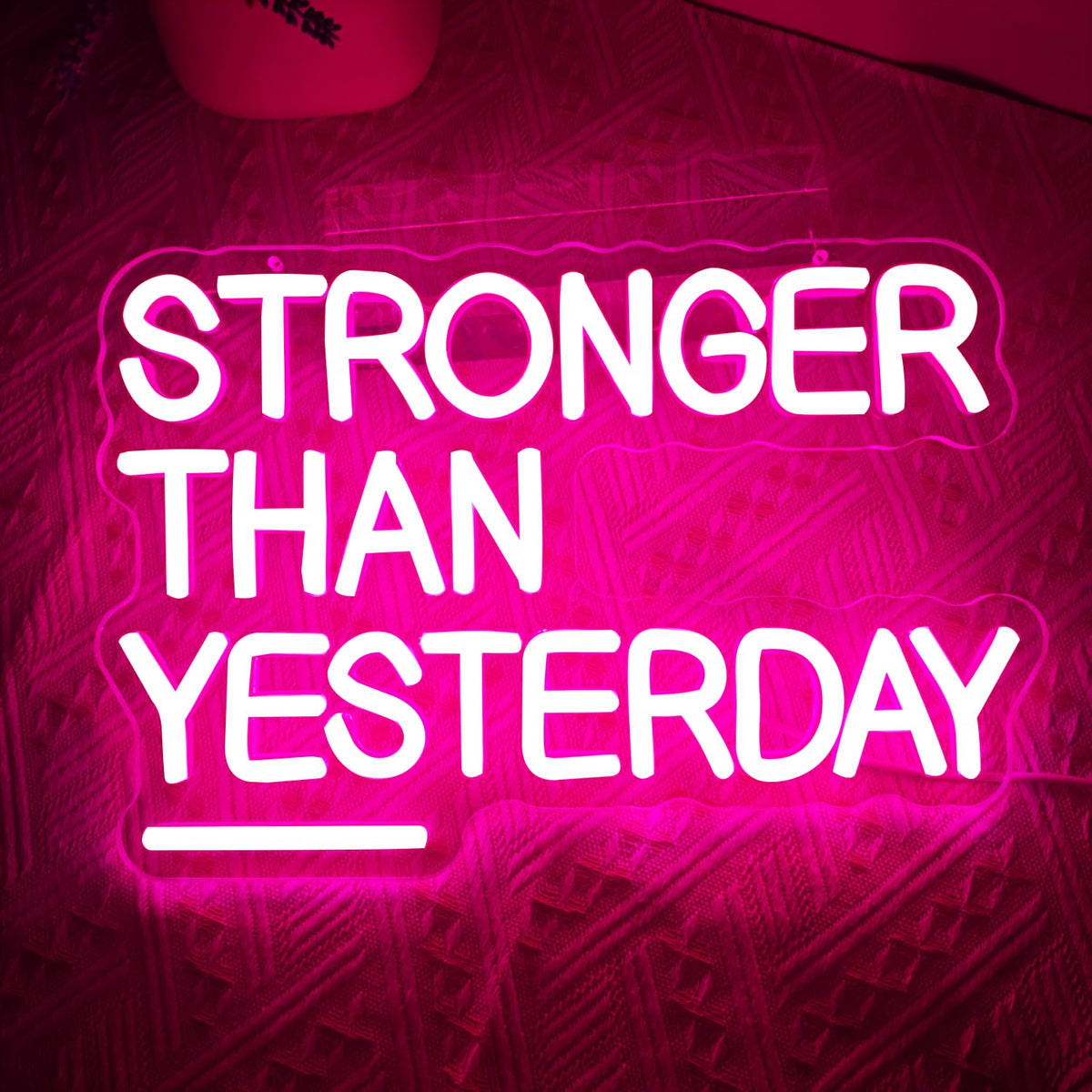 Stronger Than Yesterday Neon Sign Gym Neon signs - kzjspn Official Imagery - 5