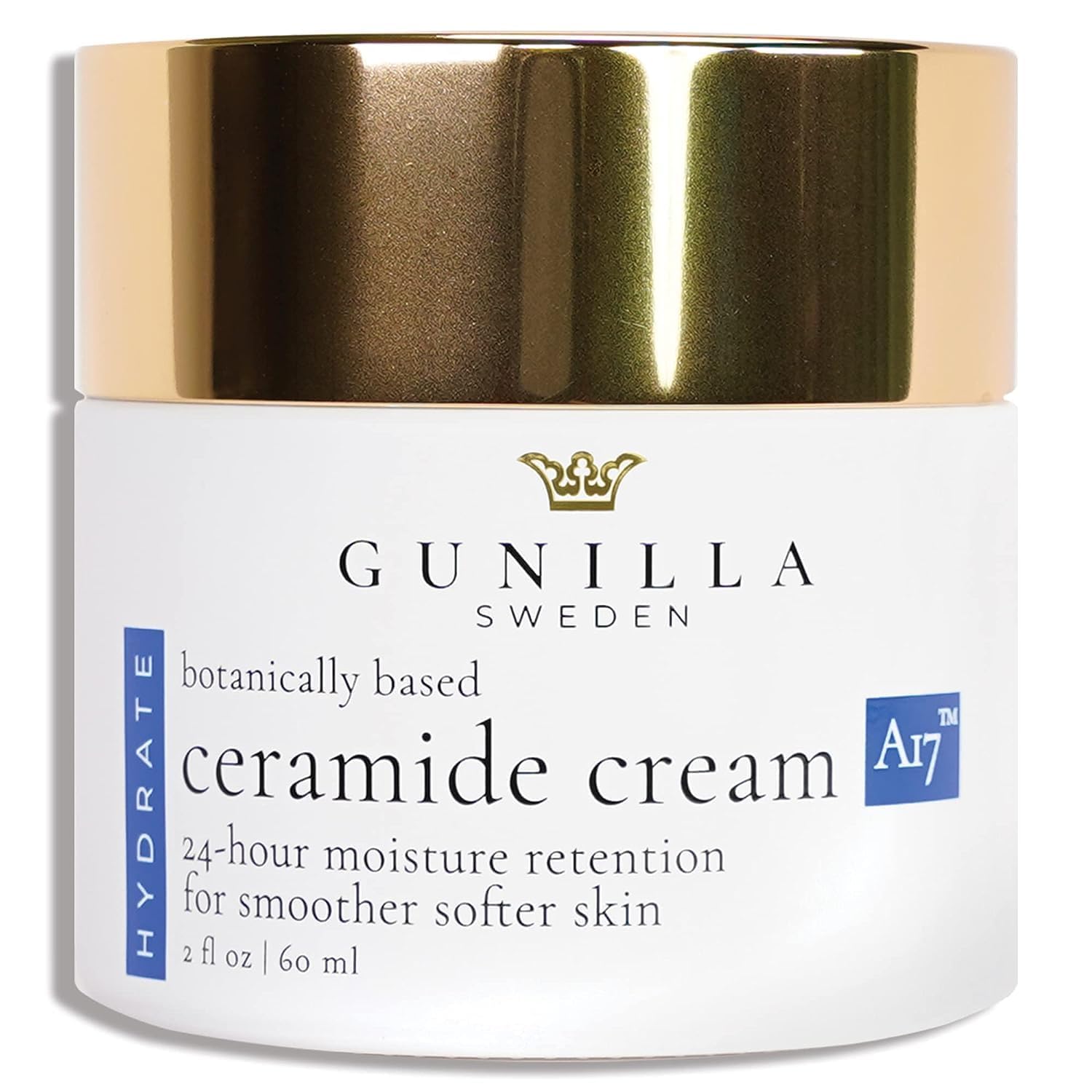 GUNILLA Ceramide Cream A17 – Spa-Grade Moisturizer with 17 Plant-Based Actives. For All Skin Types, Especially Dry or Sensitive. Fragrance-Free. Vegan. (2 oz) - Gunilla Of Sweden Official Product View 2
