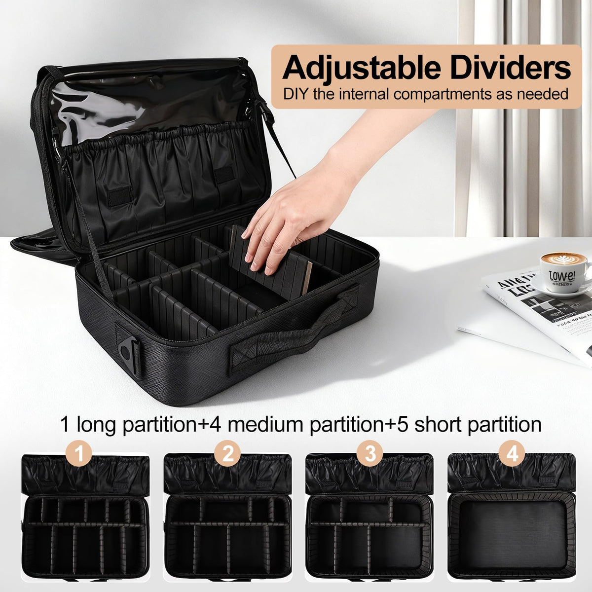 Greenfeather Travel Makeup Bag Professional Cosmetic Train - Greenfeather Official Imagery - 6