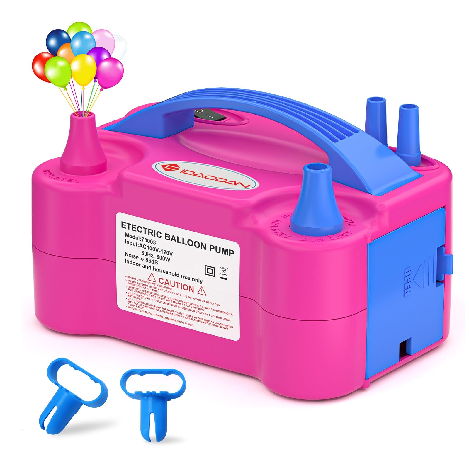 IDAODAN Electric Balloon Pump, Portable Electric Balloon Blower - Product Imagery