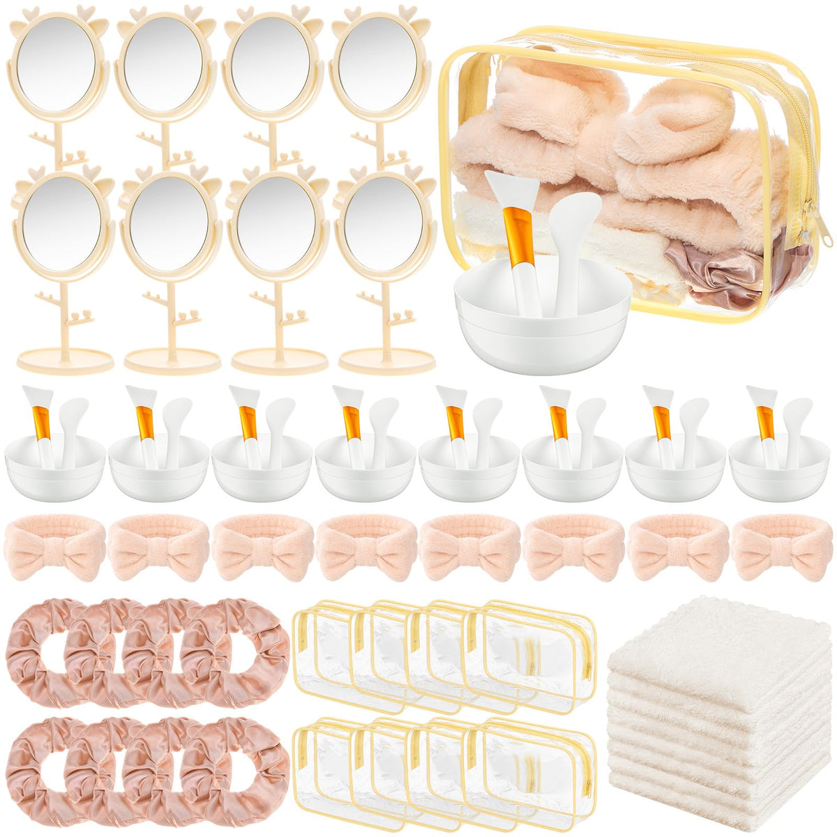 Shinylin 8 Set Spa Sleepover Party Supplies Pink - Shinylin Official Imagery - 8