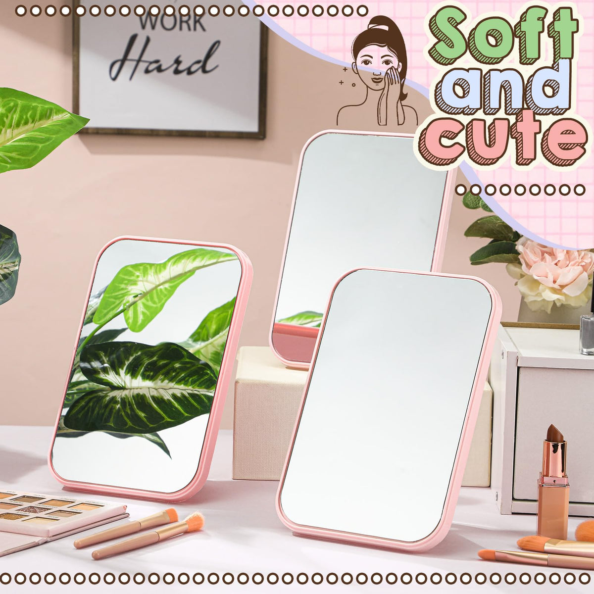DoubleFill 6 Pcs Spa Party Mirror Spa Party Supplies for - DoubleFill Official Imagery - 5