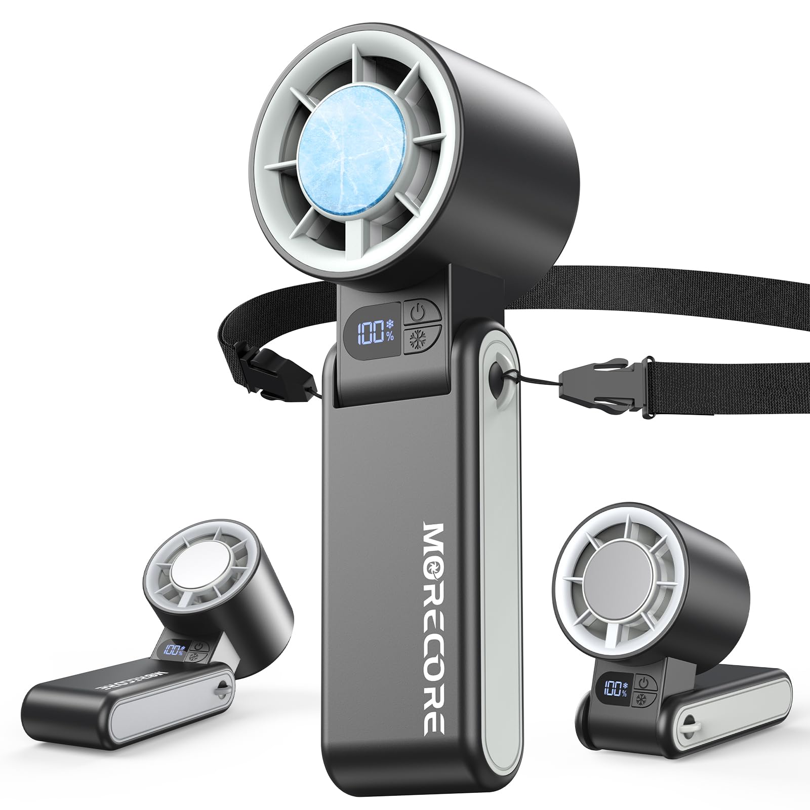 MORECORE Portable Handheld Fan with Ice Cooler,  , Gifts for Men Mom W - View 1