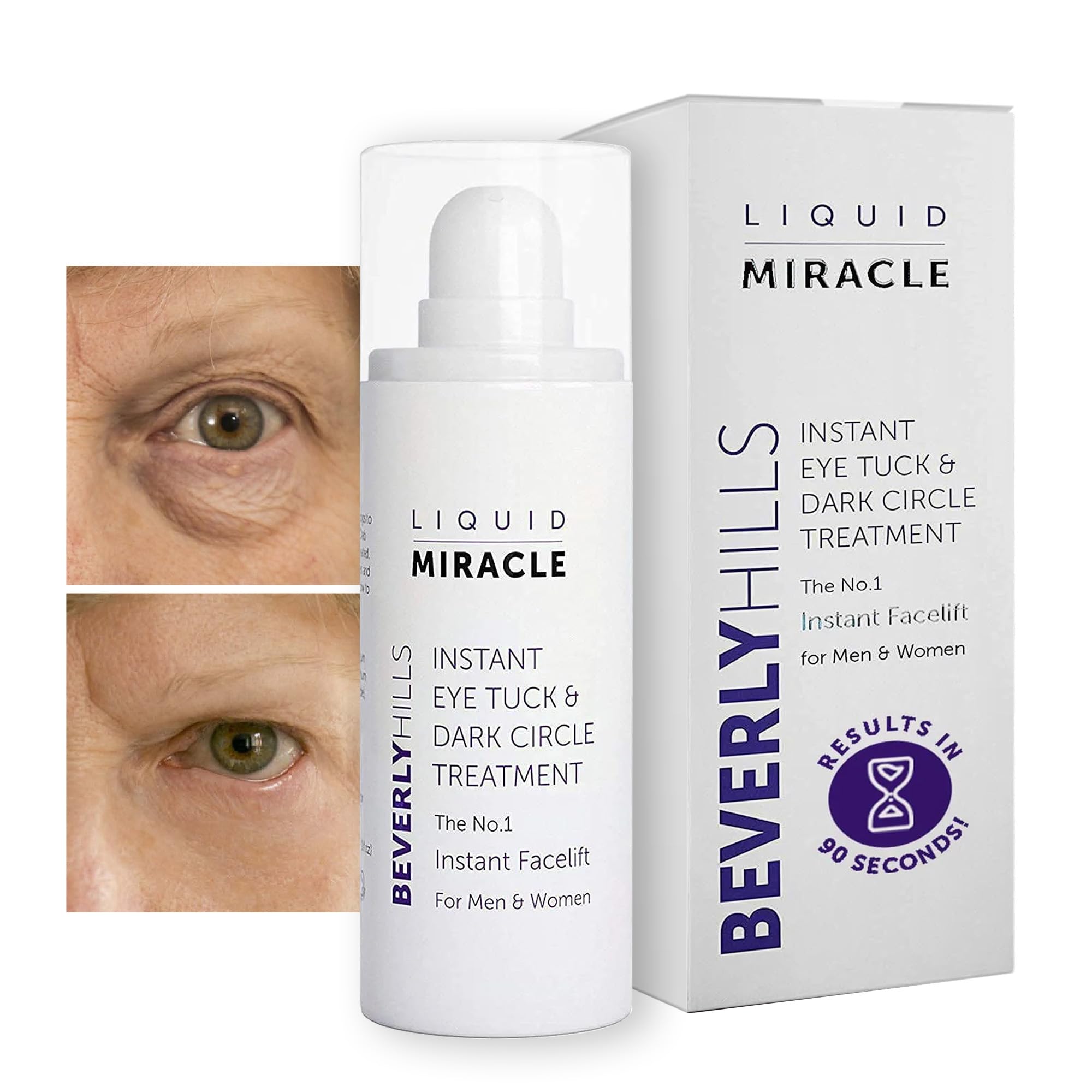 Beverly Hills Instant Facelift Anti Aging Eye Serum Treatment for Dark Circles, Puffy Eyes, Wrinkles, Under Eye Bags, Fine Lines, and Crows Feet | 30mL (120 Days Supply) - BEVERLY HILLS Official Product View 2