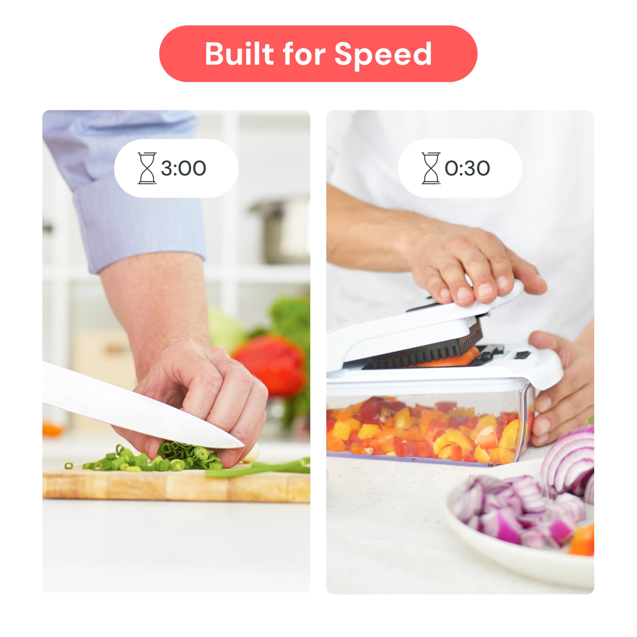 Fullstar Pro Original Vegetable Chopper & Spiralizer, Kitchen Pre by fullstar - Angle View 4