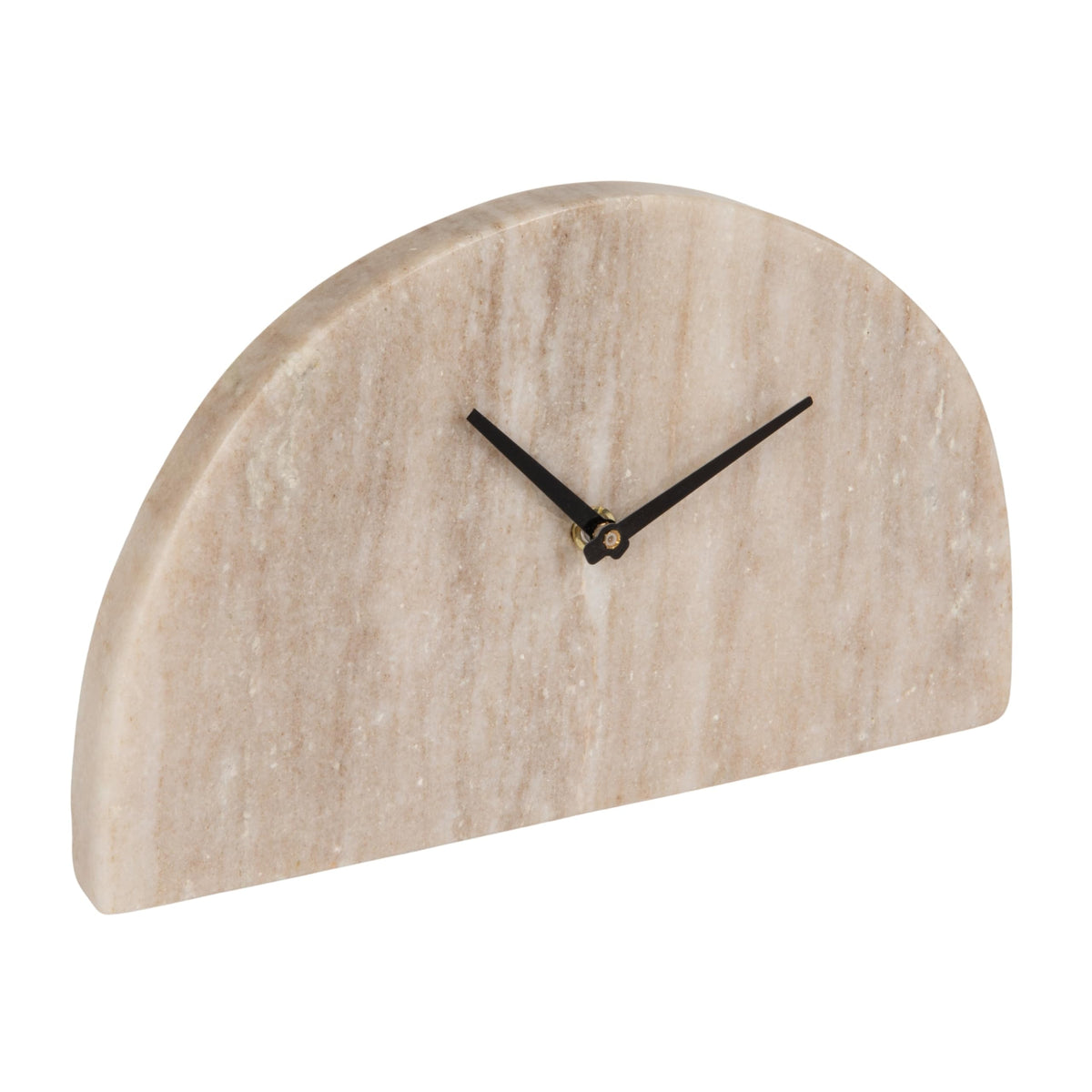 Bloomingville Decorative Half Moon Marble Mantel Clock Beige - Bloomingville Official Imagery - 1