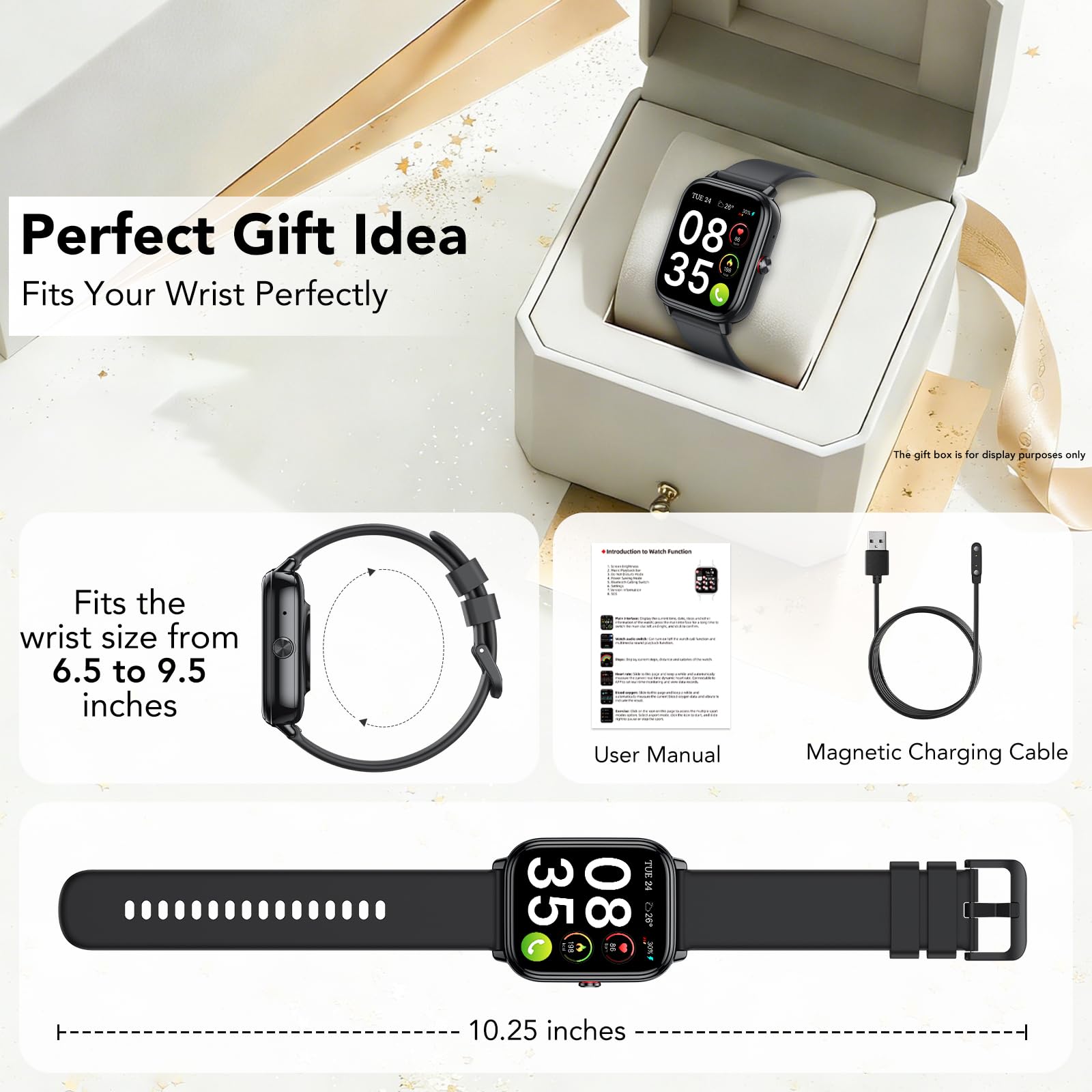 Tiksounds Smart Watch for Men Women  ,1.83" HD Touchscreen Fitness Tra - View 6