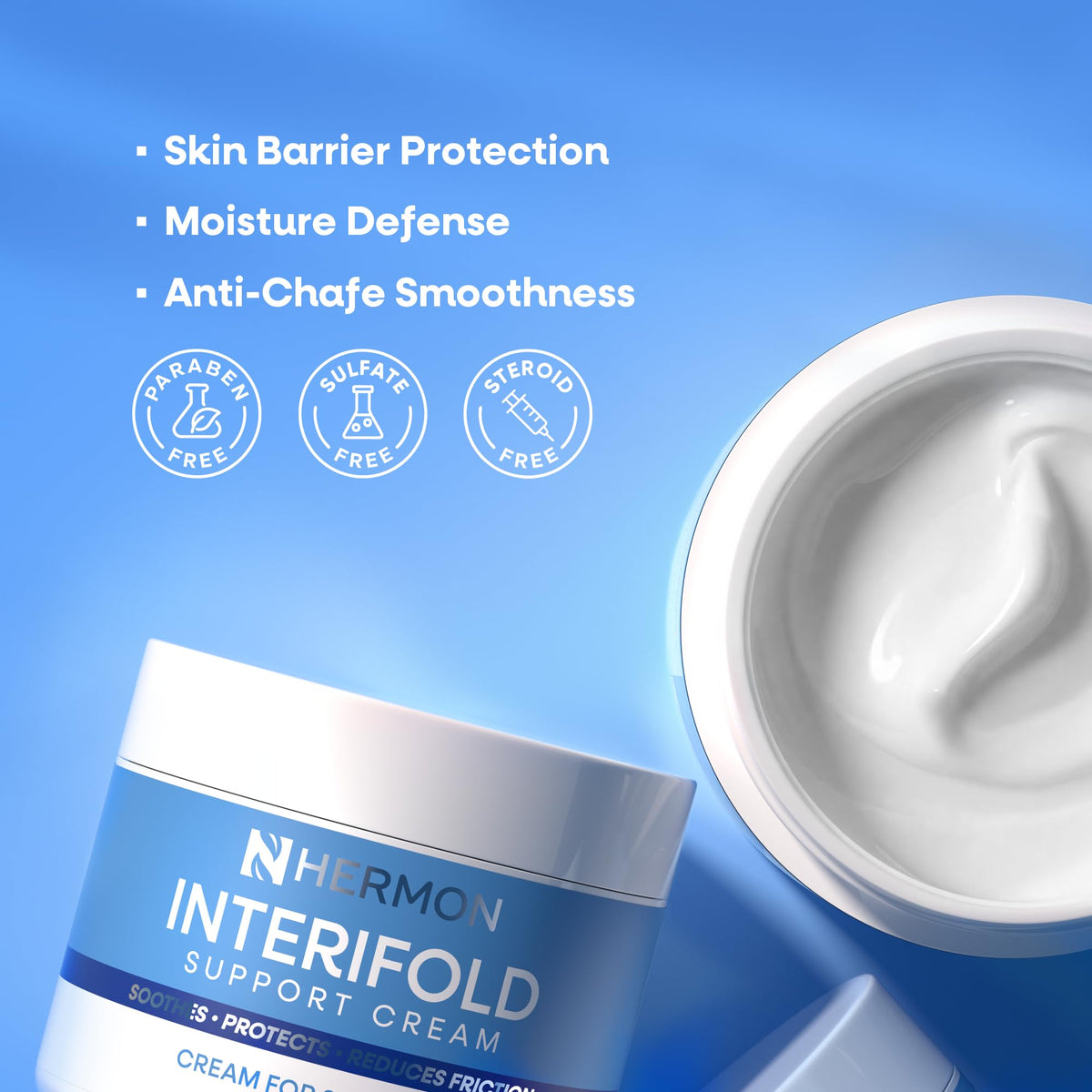Hermon Intertrigo Cream for Skin Folds Skin Care Chafing - Hermon Official Imagery - 7