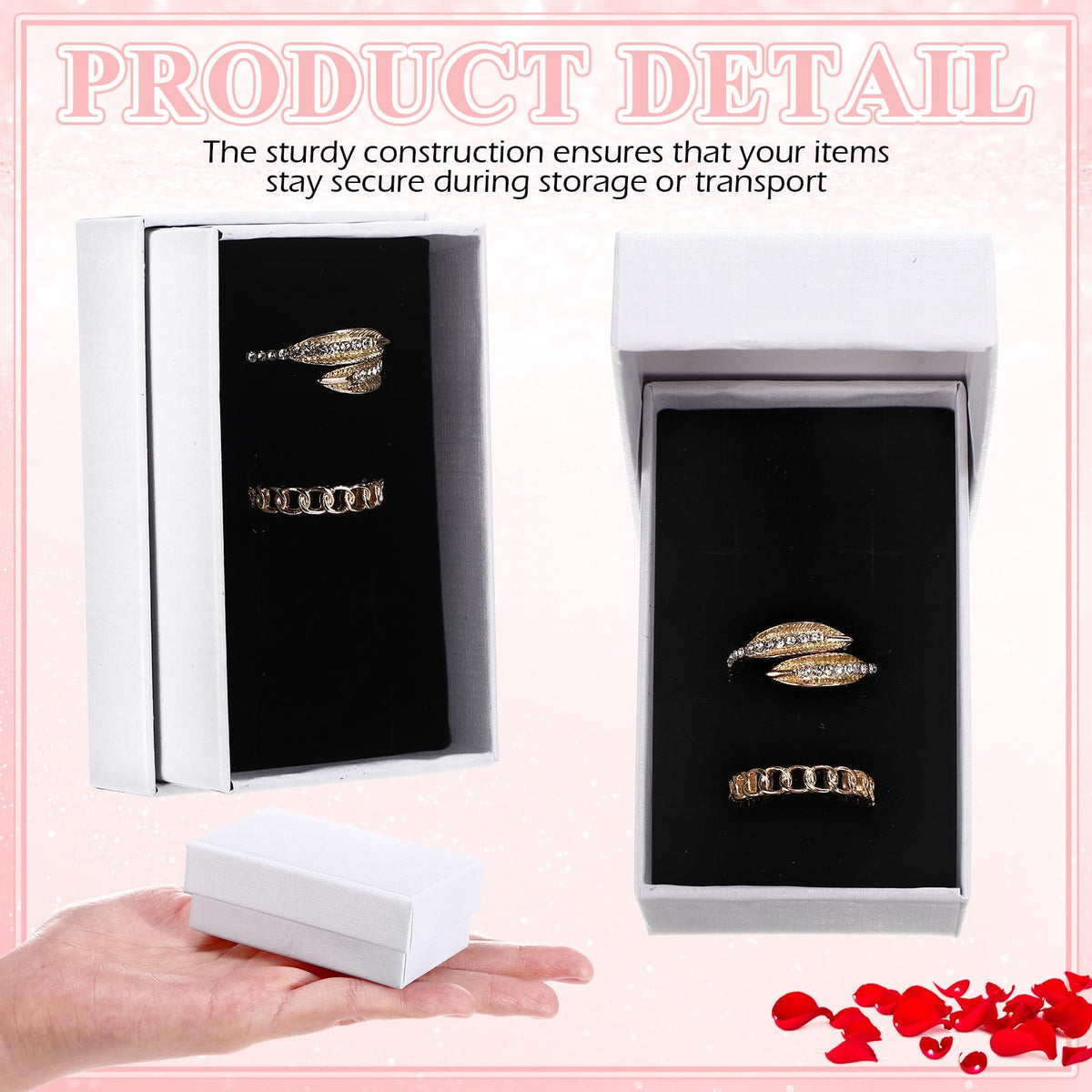 Batiyeer 36 Pcs Jewelry Gift Boxes Bulk White 3 2 x 2 x 1 2 - Batiyeer Official Imagery - 8