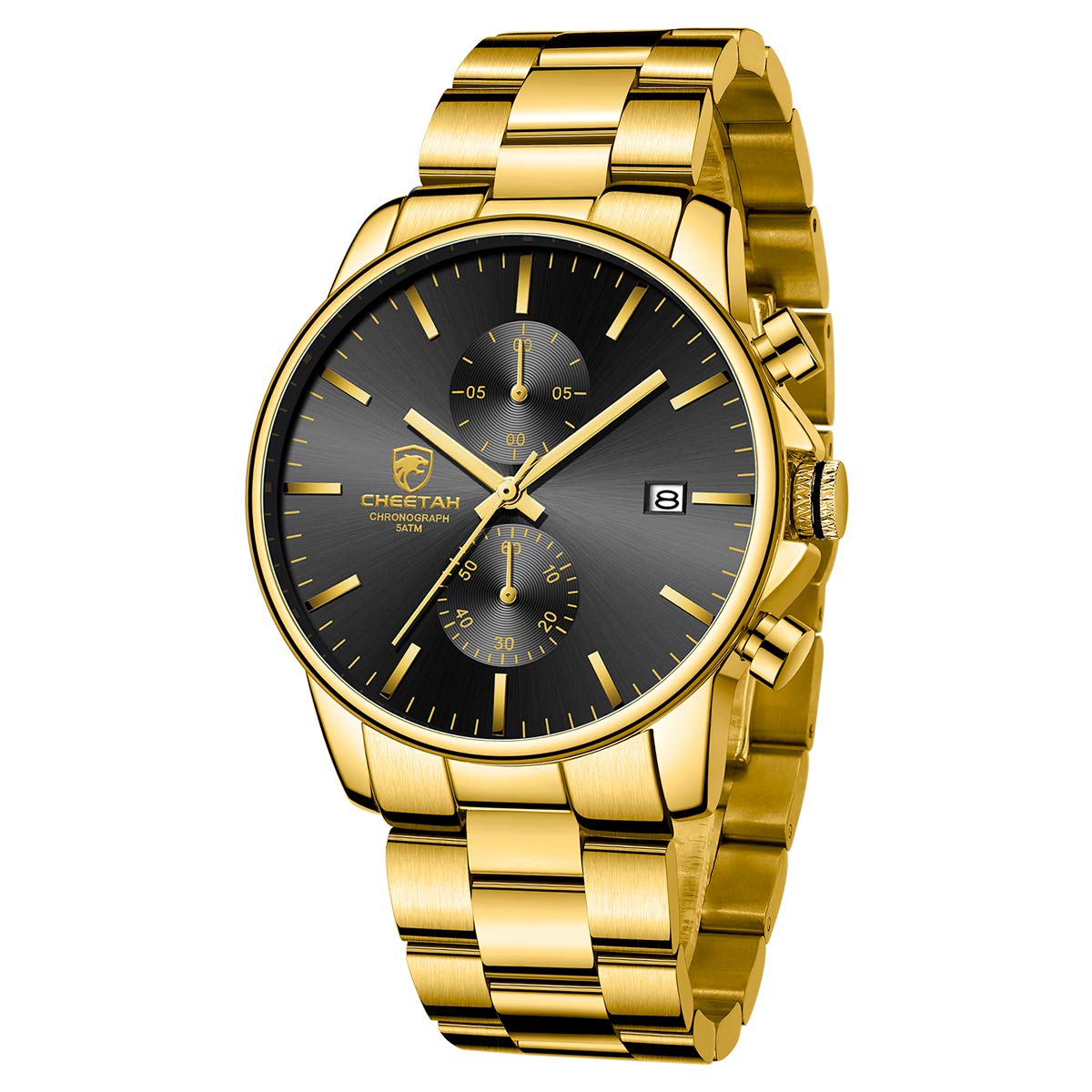 GOLDEN HOUR Fashion Business Mens Watches with Stainless Steel Waterpr - View 10