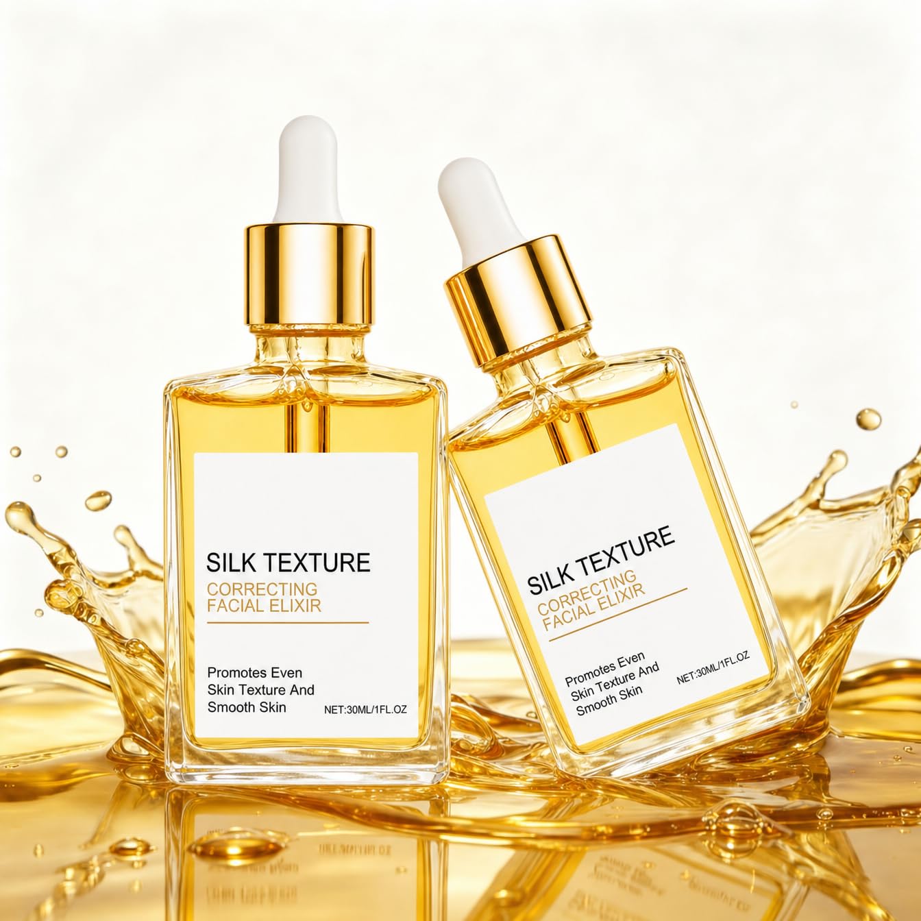Silk Body Oil for Women,Perfume Oil Firming & Facial Serum – - Product Imagery