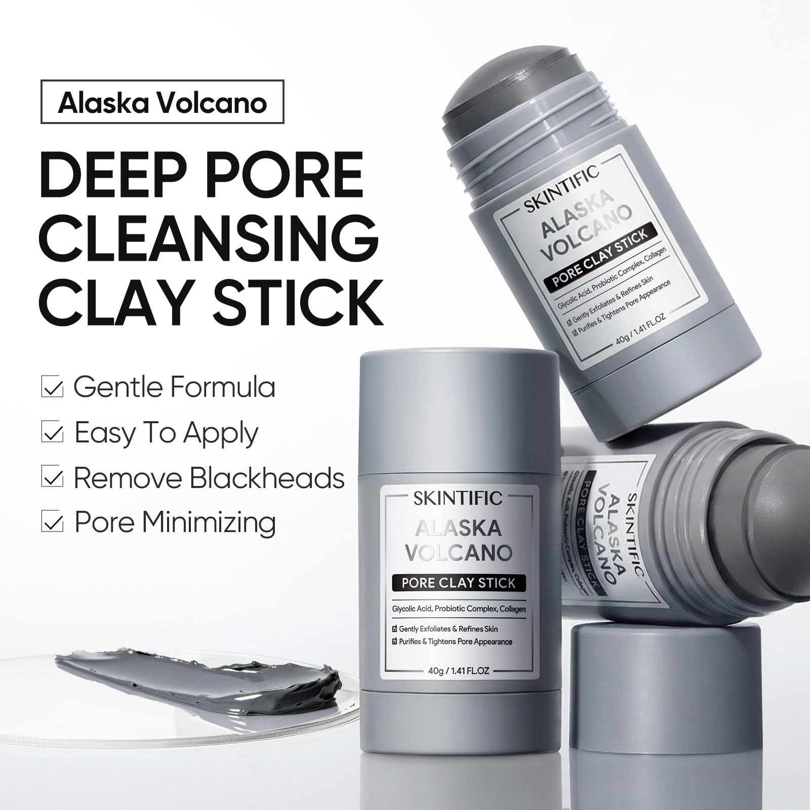 SKINTIFIC Deep Pore Cleansing Blackhead Remover Face Mask Stick, - SKINTIFIC