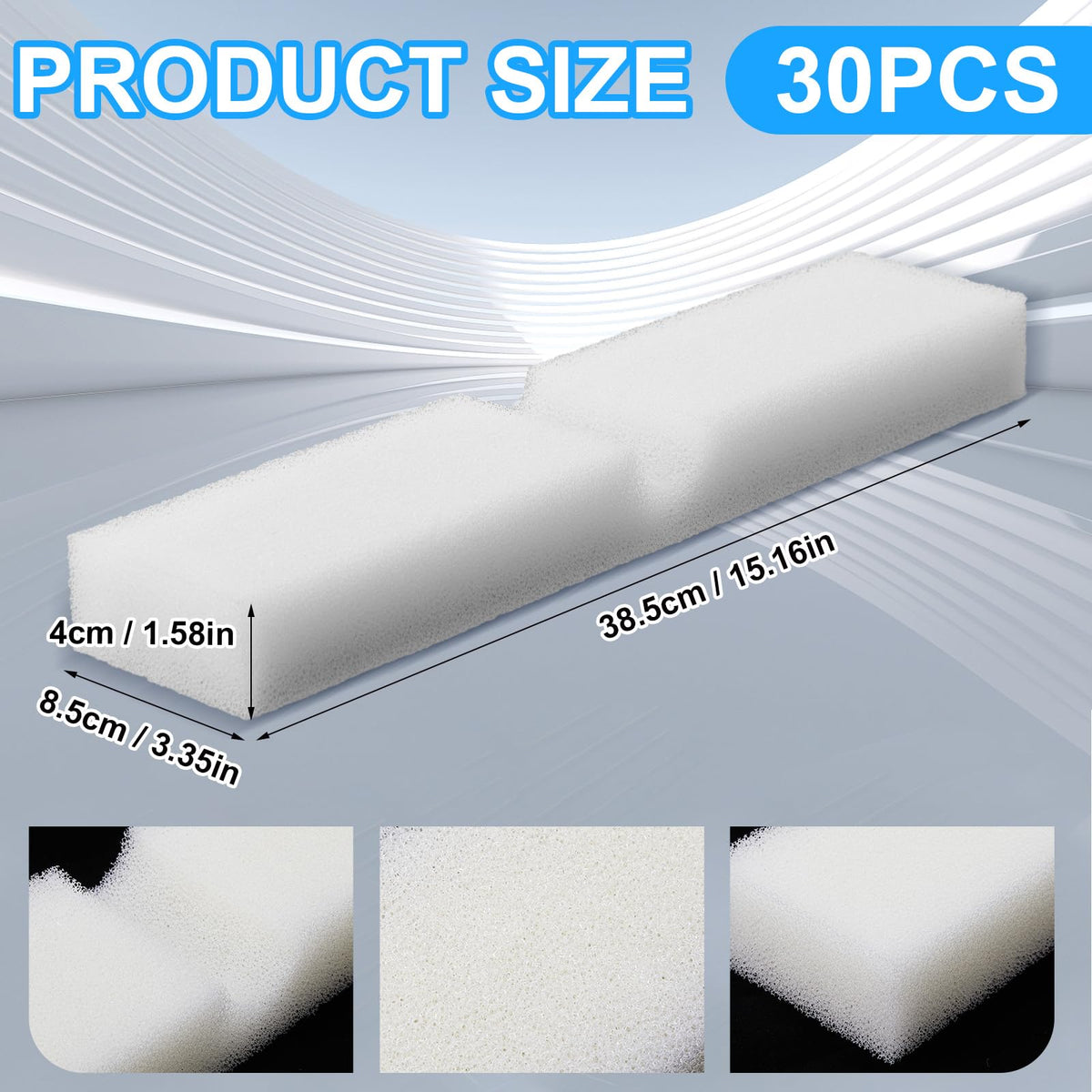 30 Packs Aquarium Foam Filter Media Filter Pads Replacement - Ziliny Official Imagery - 3