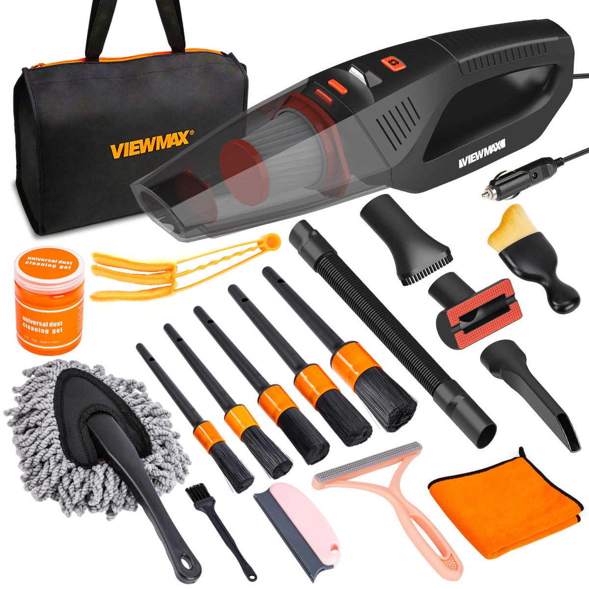 Car Cleaning Kit 19Pcs Car Interior Detailing Kit with - Viewmax Official Imagery - 1