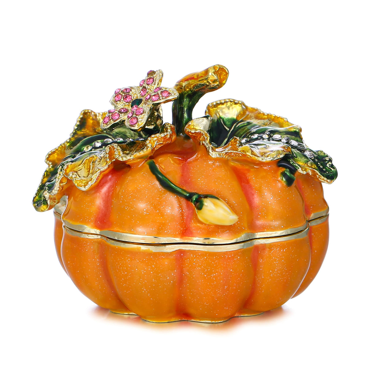 Hand Painted Fruit Trinket Box for Home Decor Hinged Jewelry - Azurt LCX Official Imagery - 8