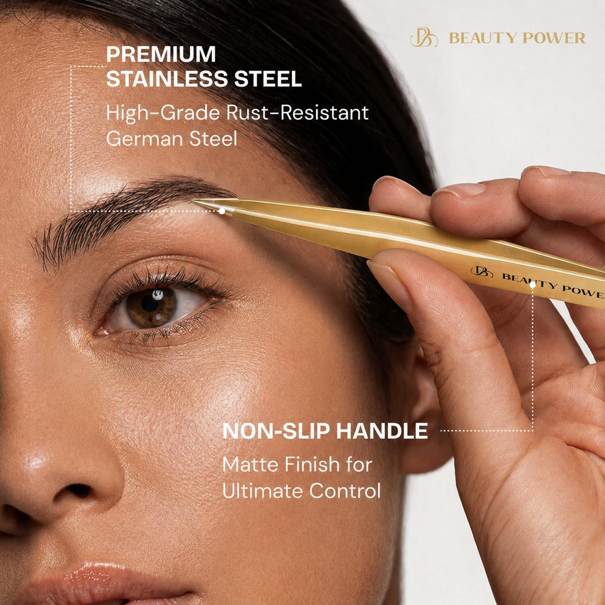 Beauty Power Precision Pointed Tweezers Ingrown Hair Eyebrow - Beauty Power Official Imagery - 6