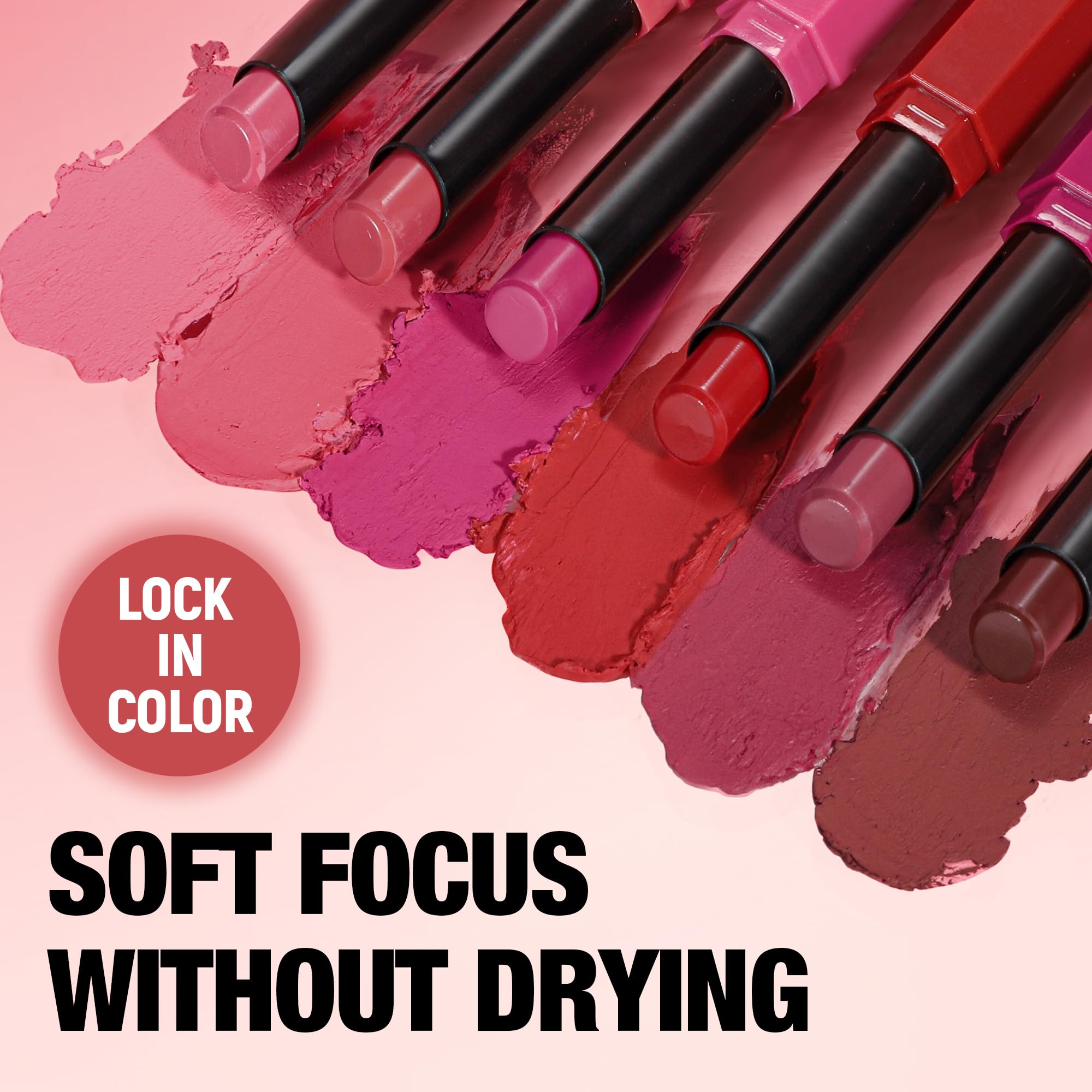 SAUBZEAN Lipstick Makeup, Long Lasting Matte Lip Satin Stick for Women
