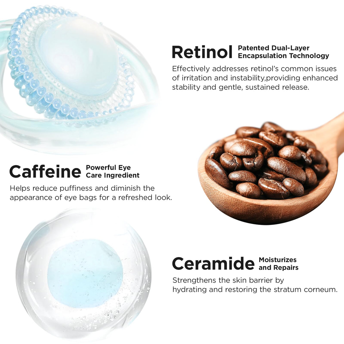 MOMOHOO Retinol Caffeine Under Eye Cream Anti Aging Eye - MOMOHOO Official Imagery - 4