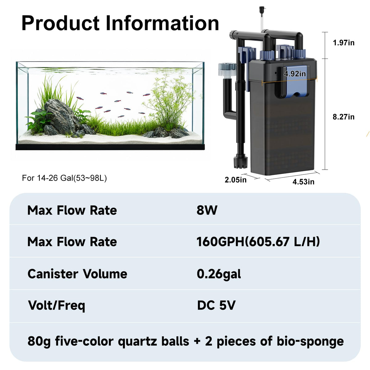 Hang On Back Aquarium Filter - SYSENCIAGA Official Imagery - 7
