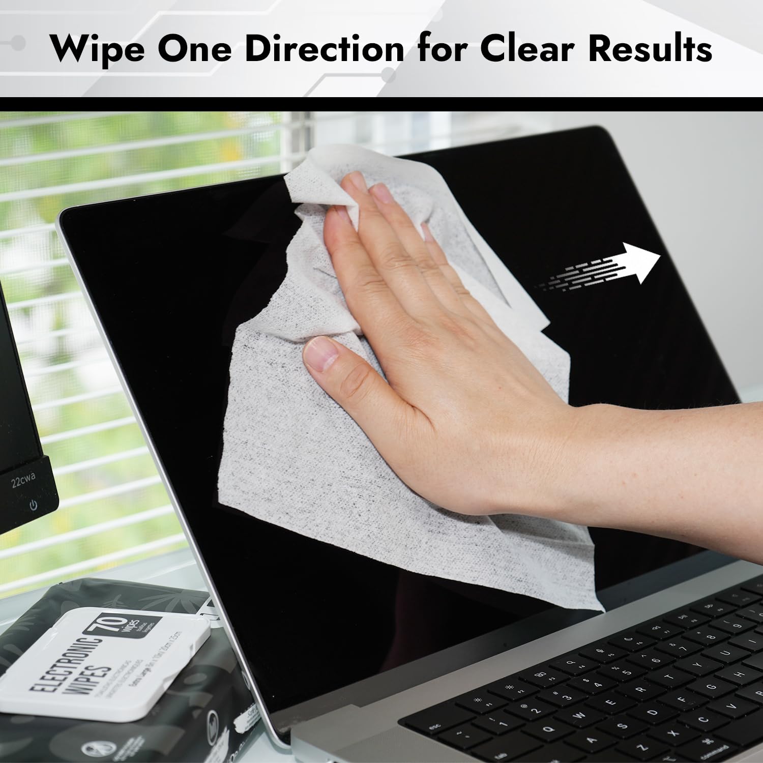 Air Jungles Electronic Wipes Screen Cleaner 70 Count, XL 8x10 Inc by Air Jungles - Angle View 4