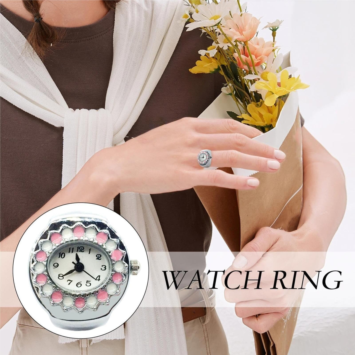 Ring Watch Precise Ring Watches Jewelry Crystal Clock for - TOOPHVBNDZ Official Imagery - 4