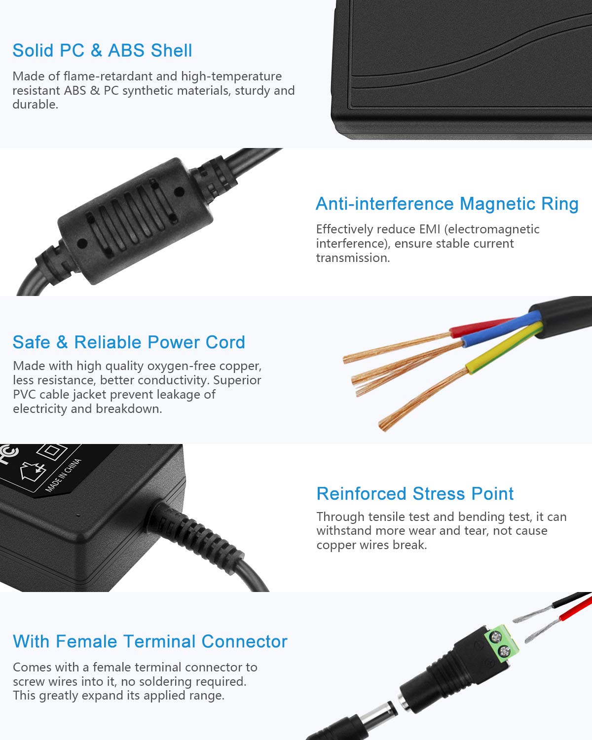 ALITOVE 24V 3A 72W AC to DC Adapter Power Supply Converter AC 100 - ALITOVE Official Product View 5