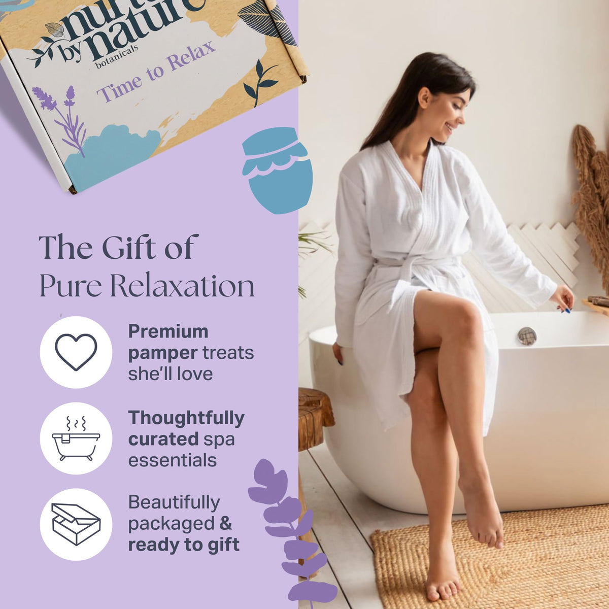Nurture by Nature Spa Gift Baskets for Women - Nurture by Nature Botanicals Official Imagery - 4