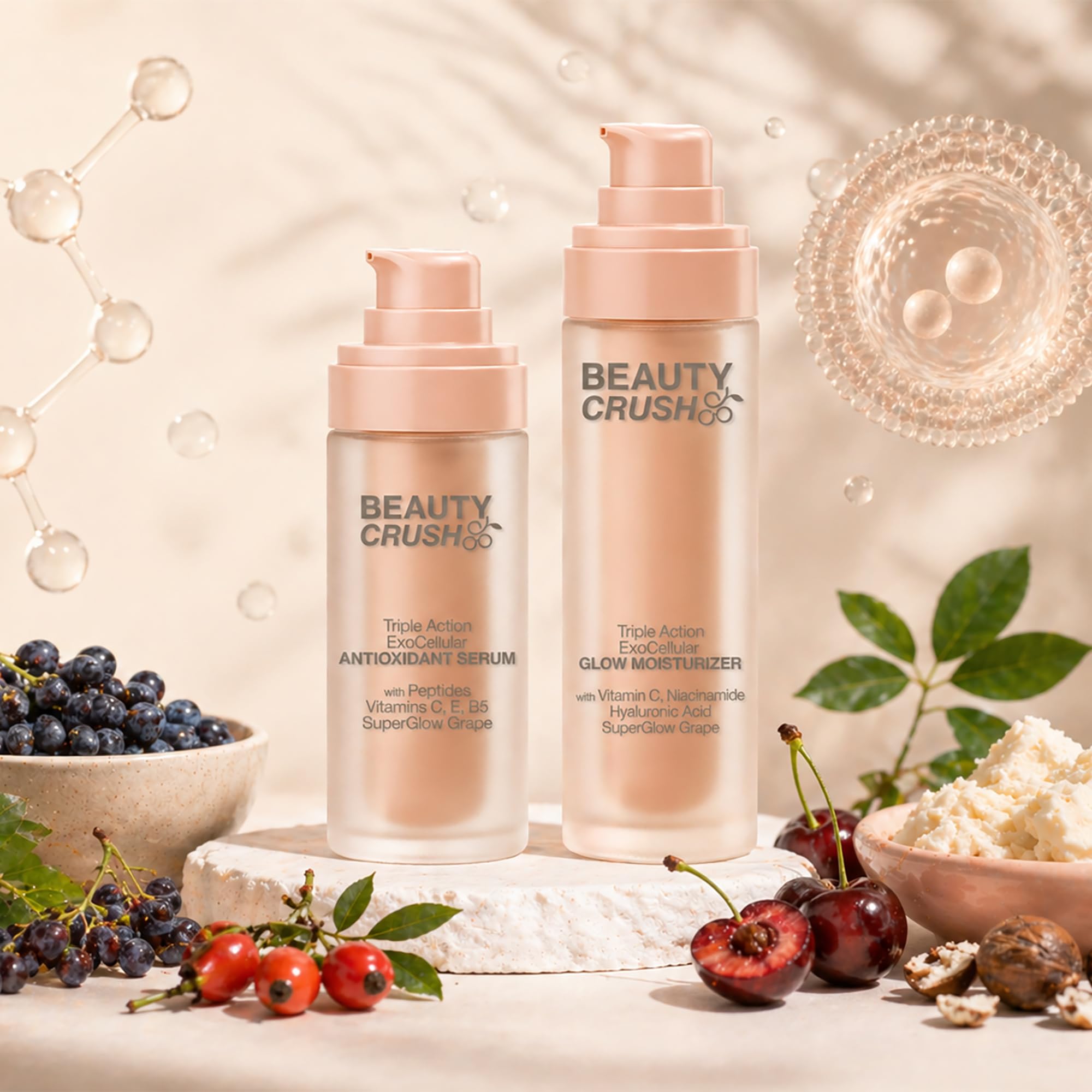 Beauty Crush ExoCellular Skincare Set: Triple Action Antioxidant - BeautyCrush Skincare