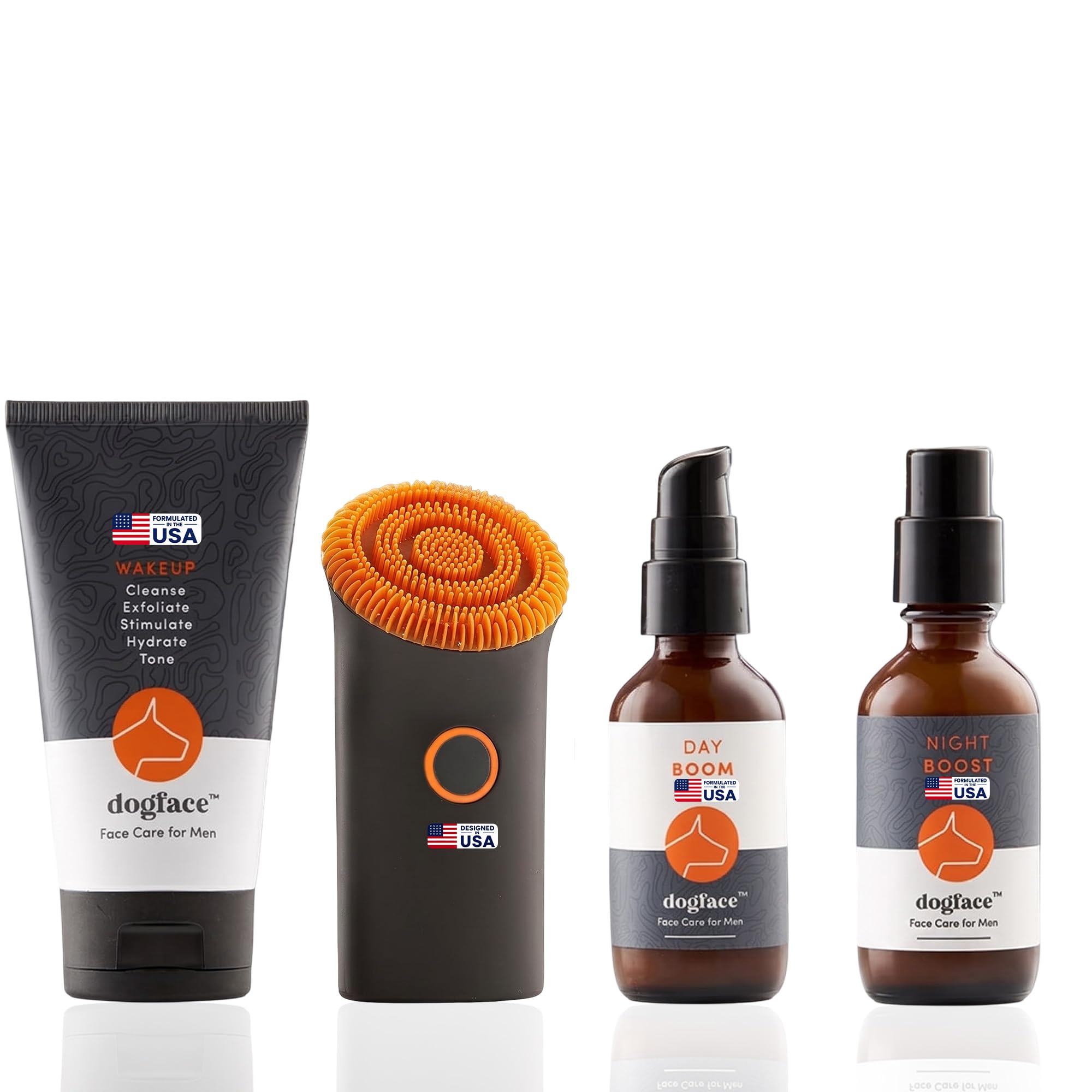 dogface Mens Skin Care Kit, 4-Piece Anti-Aging Skincare with - Product Imagery