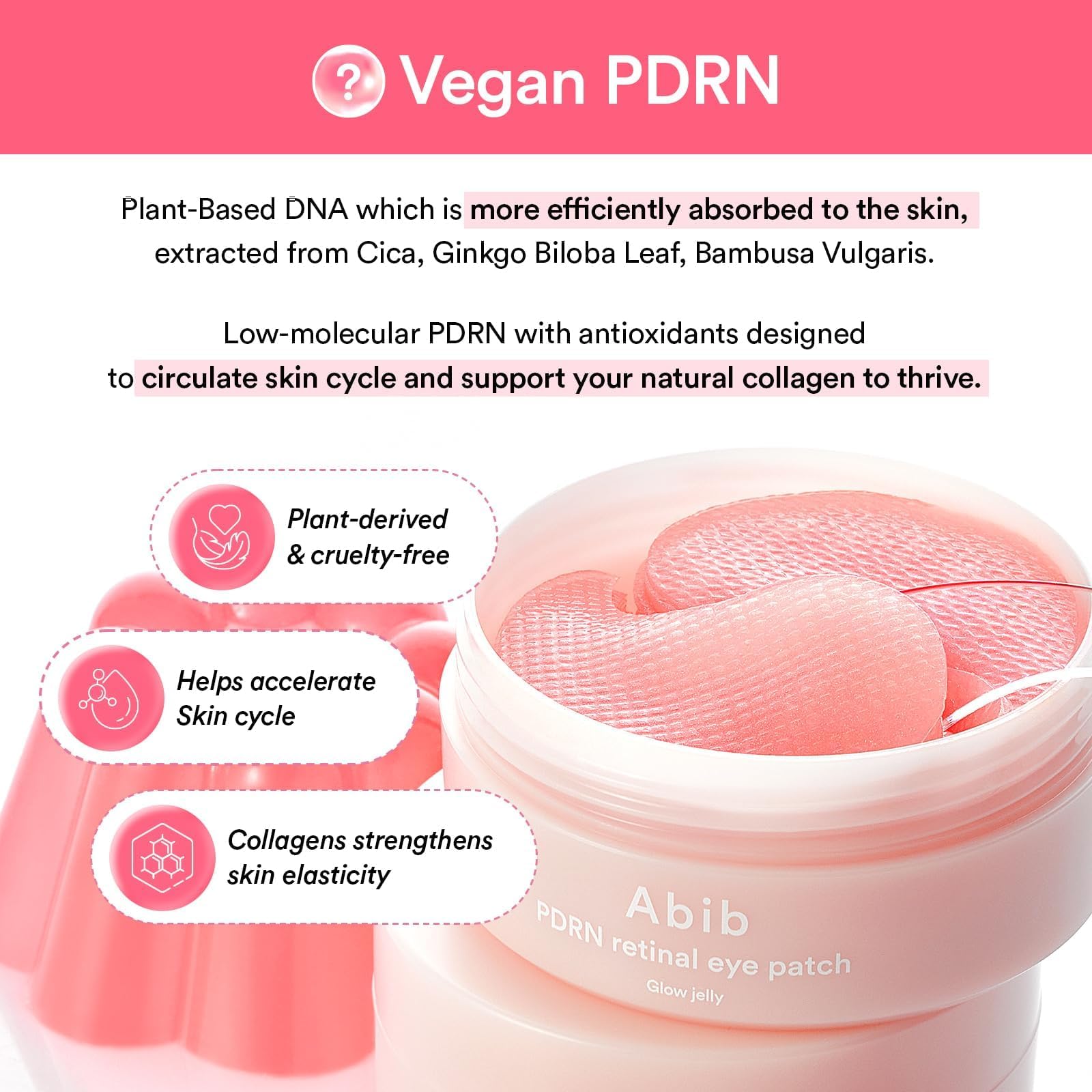Abib PDRN Retinal Eye Patches for Rejuvenating & Puffy Eyes with Glow Jelly, Niacinamide, 60 Count, Korean Skin Care - Abib Official Product View 7