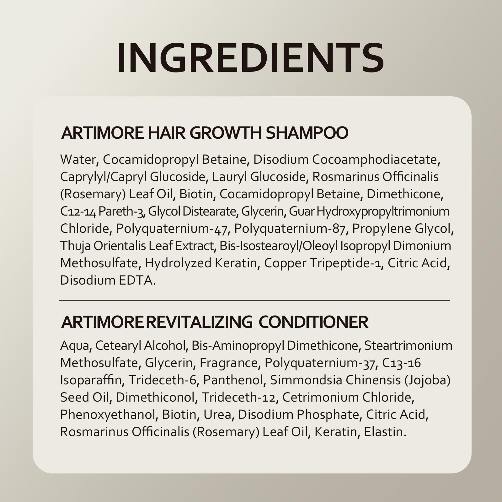 Hair Growth Shampoo and Conditioner Set for Women and Men - Artimore Official Imagery - 6