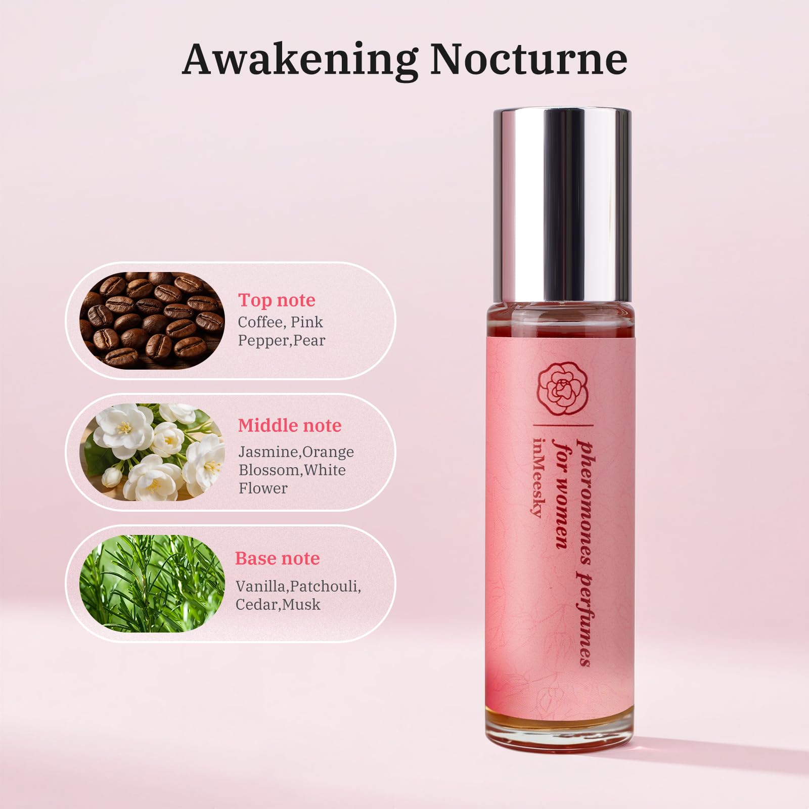 Pheromone Perfume for Women Long Lasting Vanilla Roll On - inMeesky Official Product Imagery - 3
