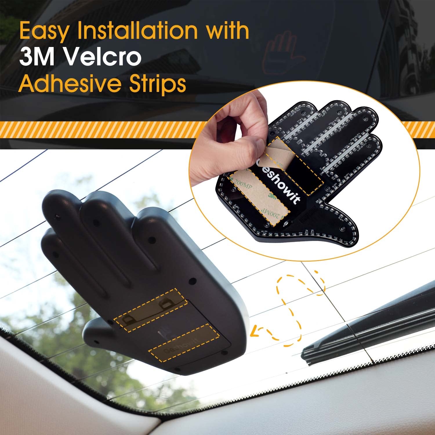 Bicboz Car Finger Light with Remote - Give The Bird & Wave & Love - Bicboz Official Product View 4