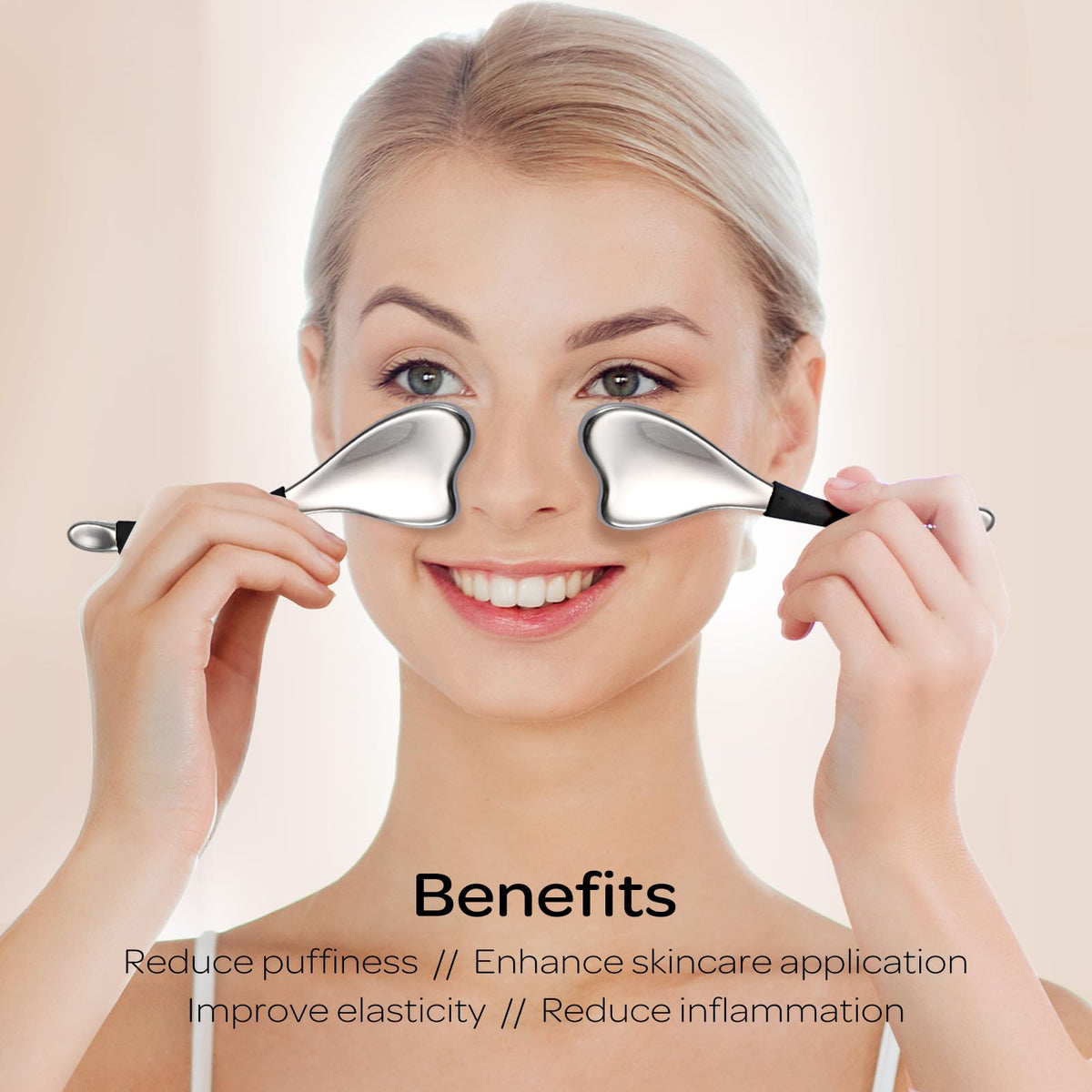 3 in 1 Cryo Gua Sha Facial Tools Ice Roller Globes for Women - Fabludo Official Imagery - 6