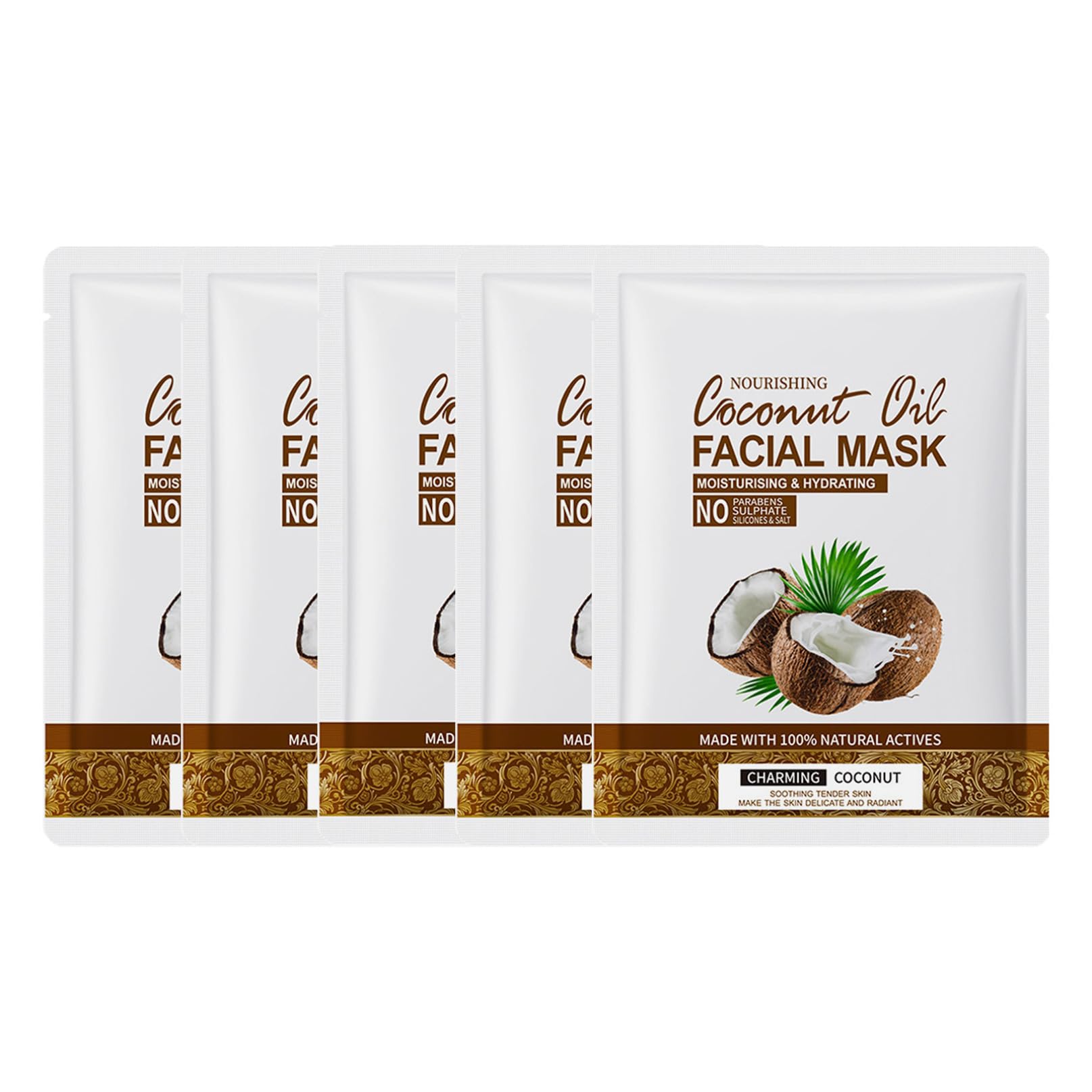 iiniim Nourishing Coconut Facial Mask Pack of 5 Hydrating - Product Imagery