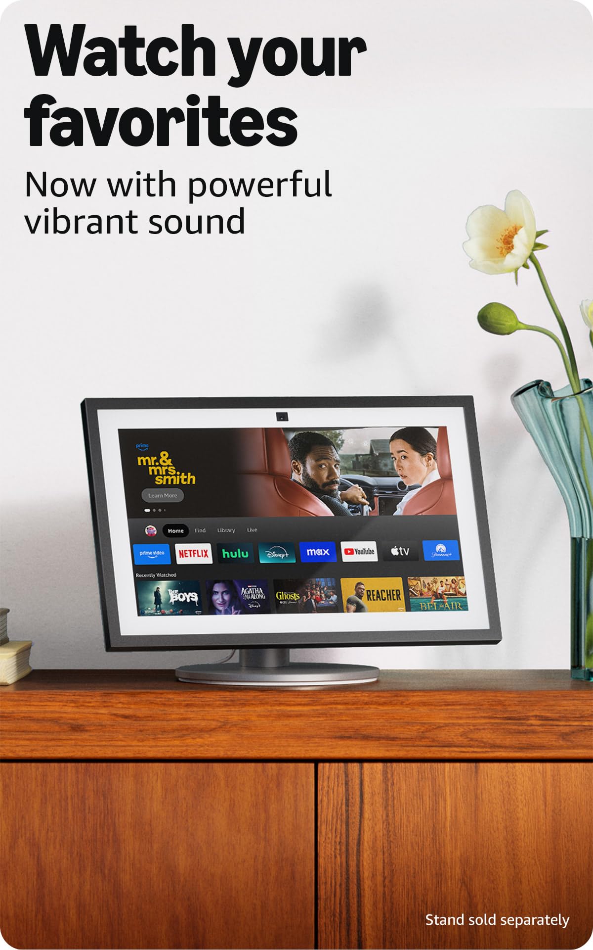 Amazon Echo Show 15  , Full HD 15.6" kitchen hub for home organiz by Amazon - Angle View 4
