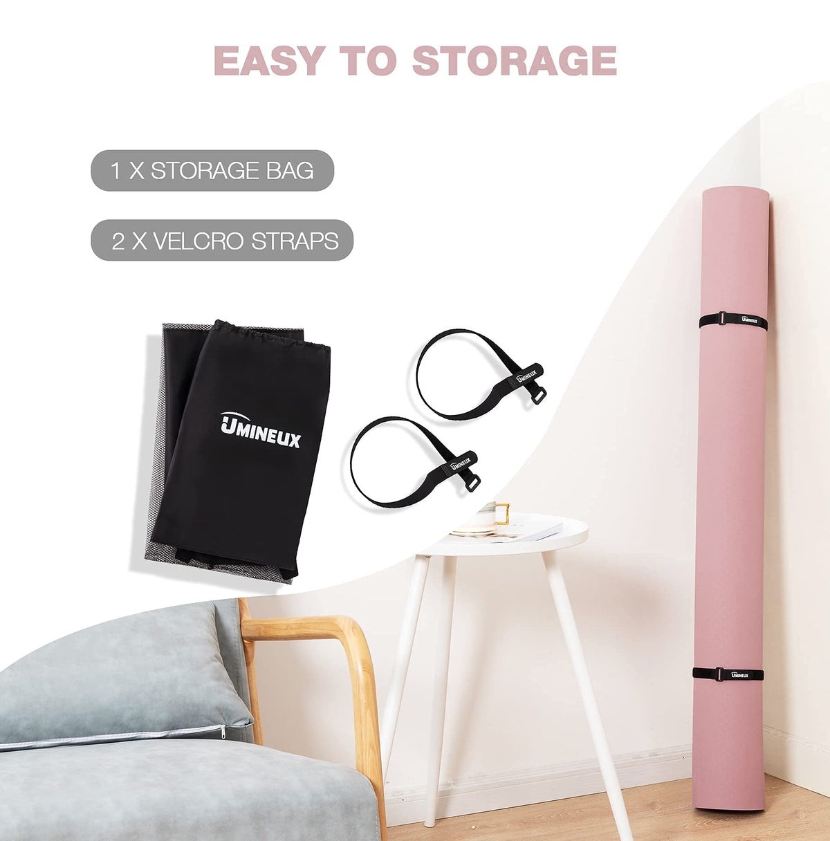 Large Yoga Mat for Men and Women 1 4 2 5 Inch Extra Thick - UMINEUX Official Imagery - 7