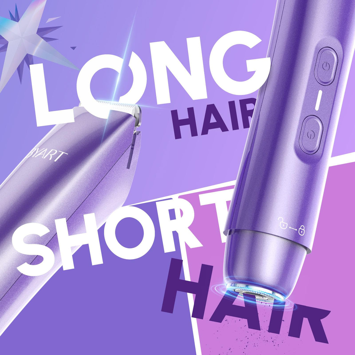 2 in 1 Dual Head Bikini Trimmer for Women Electric Razors - BYART Official Imagery - 8