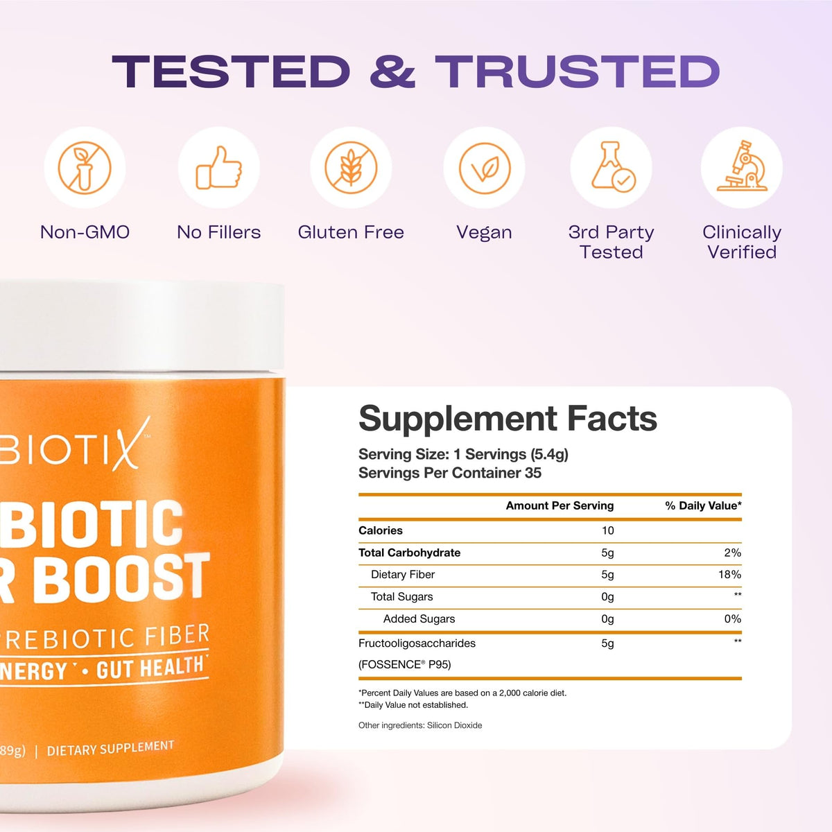 GOBIOTIX Fiber Supplement Powder with Prebiotics for - GOBIOTIX Official Imagery - 7