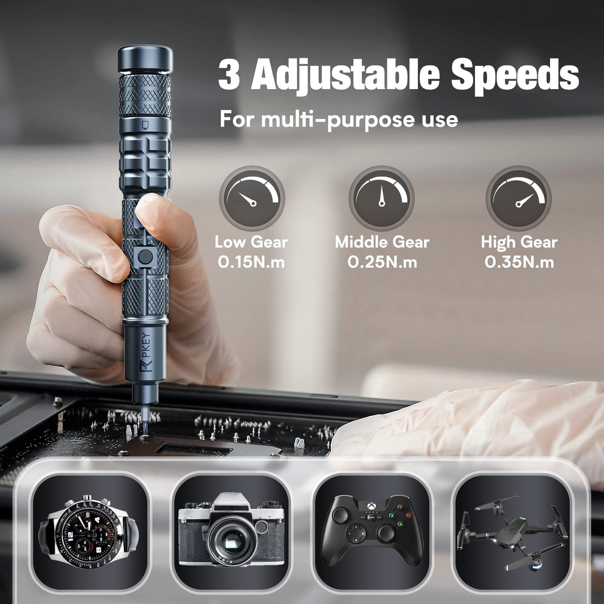 PKEY Mini Electric Screwdriver Set Precision Electric - PKEY Official Imagery - 3