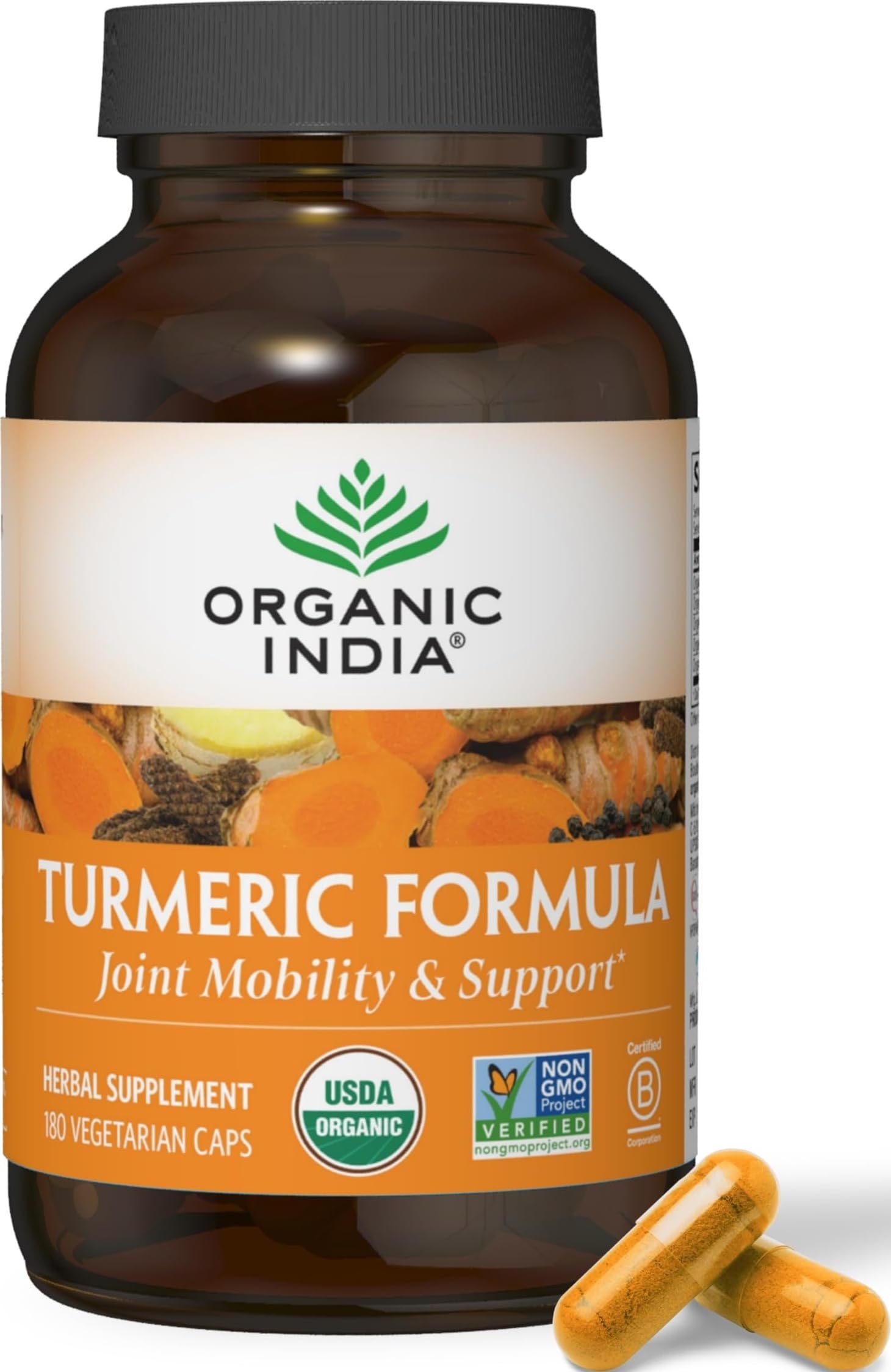 ORGANIC INDIA Turmeric Curcumin with Black Pepper, Capsules, 1... - ORGANIC INDIA Official Product View 2