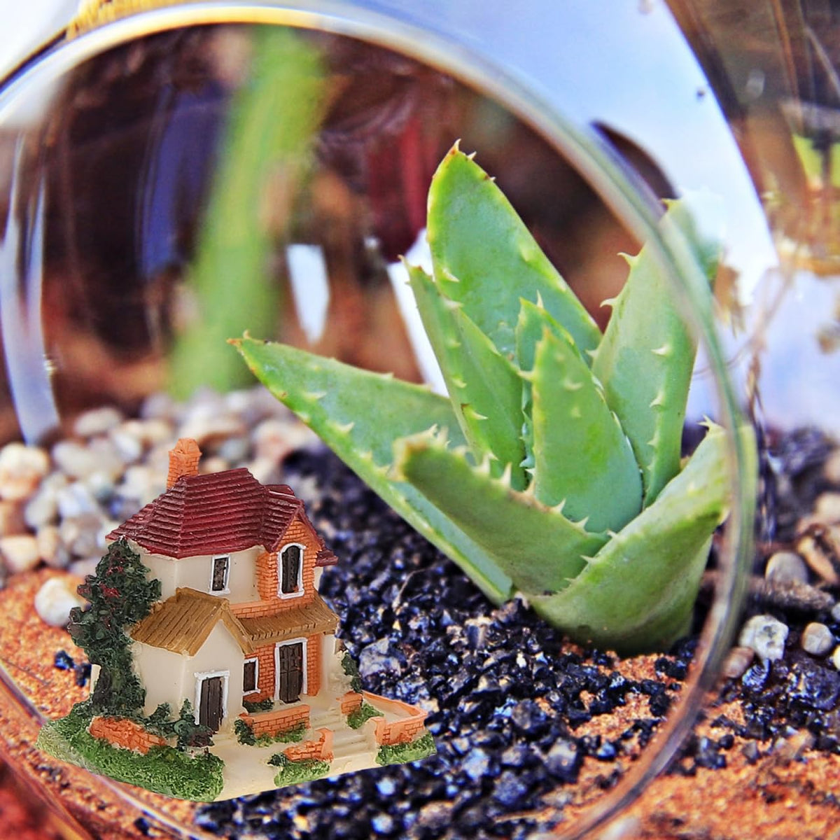 DOITOOL Miniature House Resin Figurines 4Pcs Set Miniature - DOITOOL Official Imagery - 5