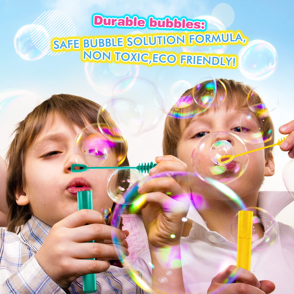 200 Pieces Mini Bubble Wands Party Favors Assortment Toys - SpringFlower Official Imagery - 7