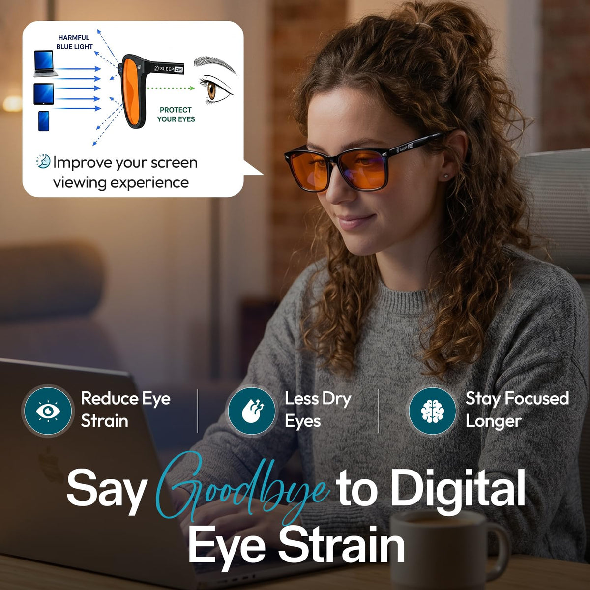Blue Light Blocking Glasses for Sleep - Sleep ZM Official Imagery - 5