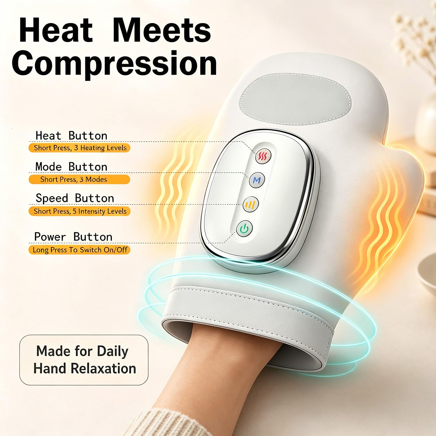 CARYWON CARYOWN Cordless Hand Massager with Heat and Compression - View 2