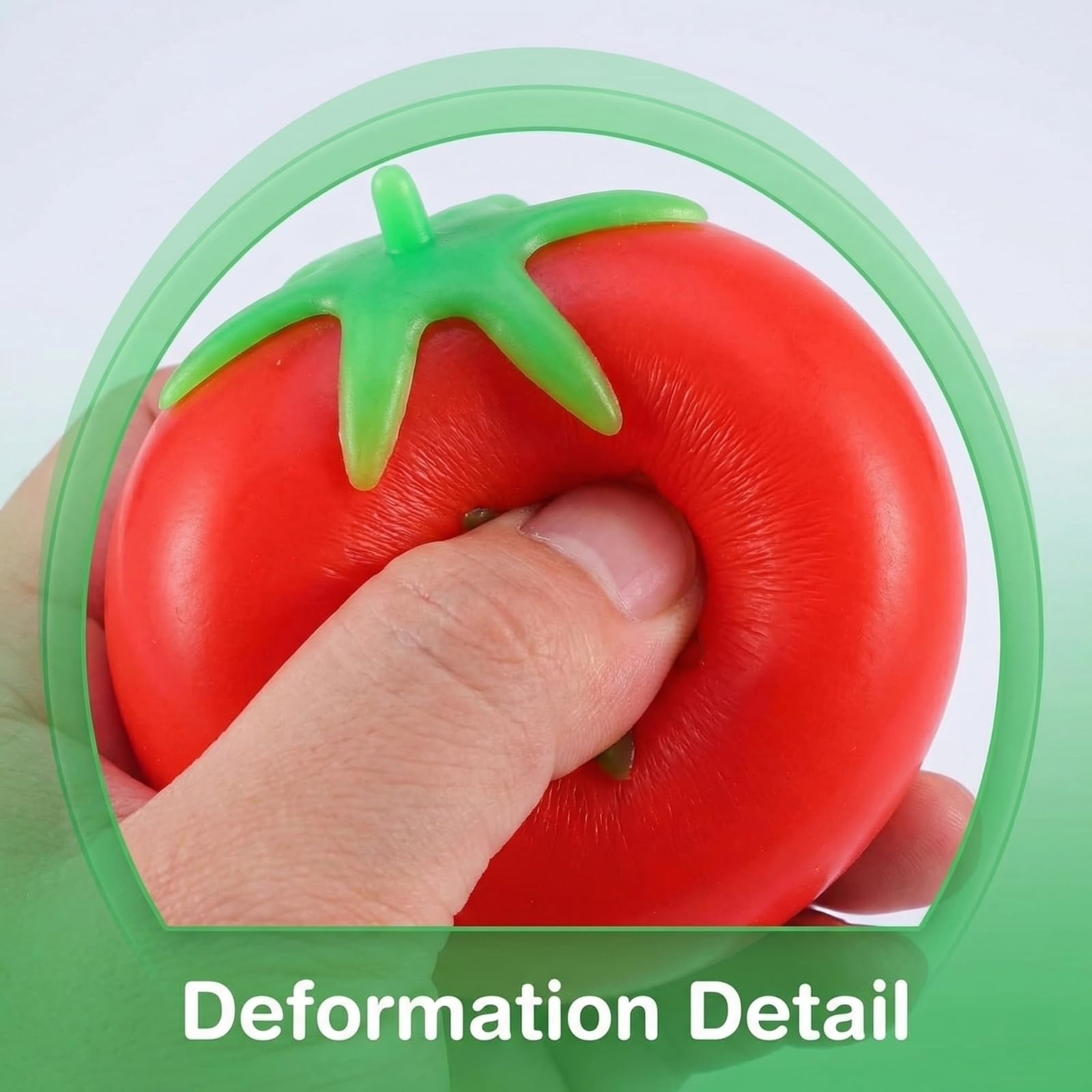 Realistic Tomato Stress Ball, 2.75 Inch Soft Slow Rising Fruit-Shaped - View 6