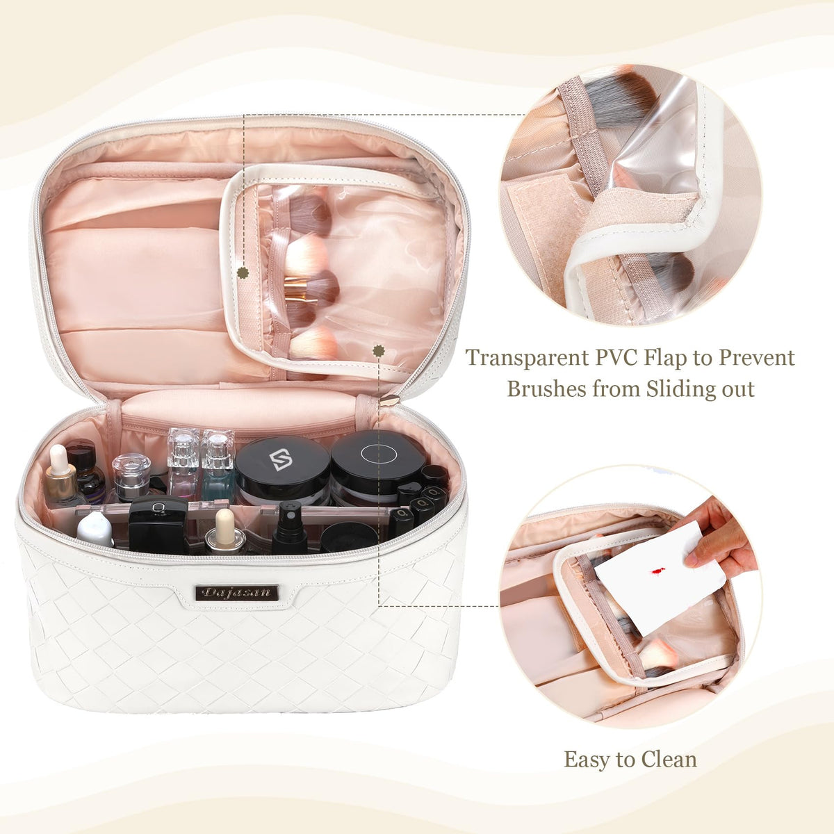 Makeup Bag Portable Travel Cosmetic Bag Large Makeup - Dajasan Official Imagery - 6