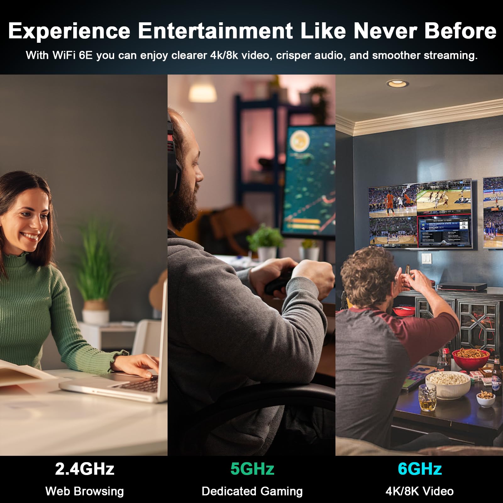 NEWFAST AX5400 USB WiFi 6E Adapter – Tri-Band 5400Mbps