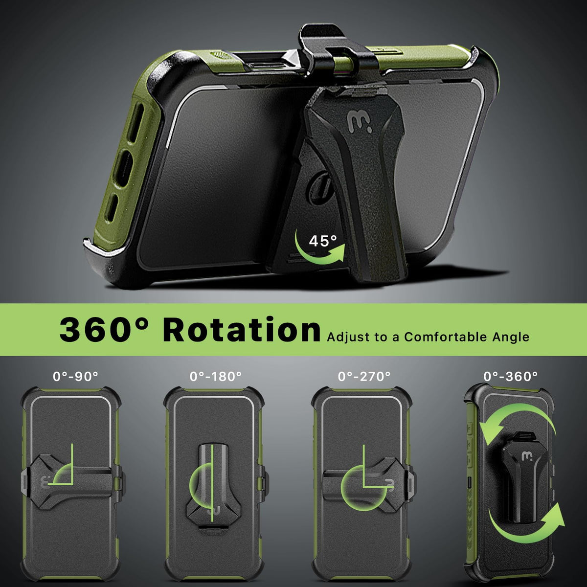 M MYBAT PRO for iPhone 16 Pro Max Case with Belt Clip - M MYBAT PRO Official Imagery - 7