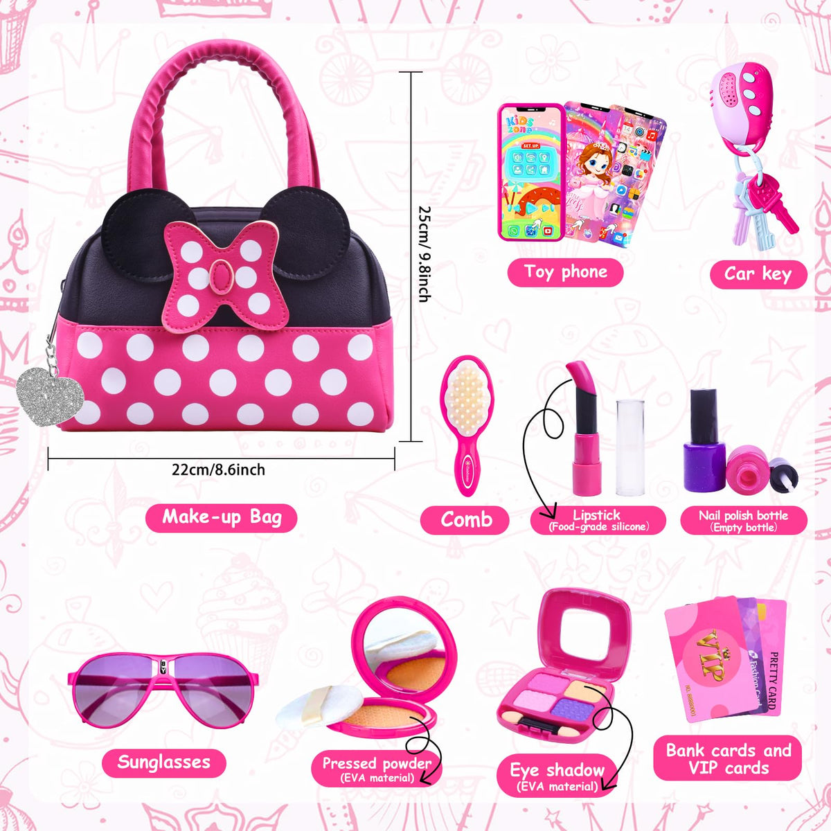 Kaodezhu Play Purse for Little Girls Toddler Purse Pretend - Kaodezhu Official Imagery - 4